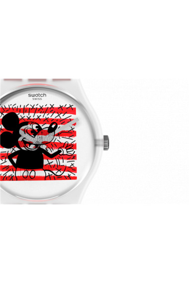 Ceas SWATCH MOUSE MARINIERE Collection Keith Haring GZ352
