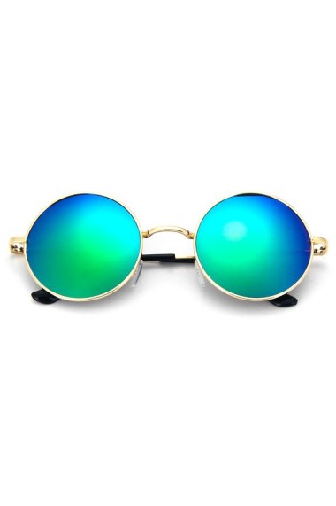 Ochelari de soare Rotunzi Retro John Lennon Albastru Reflexii - Auriu