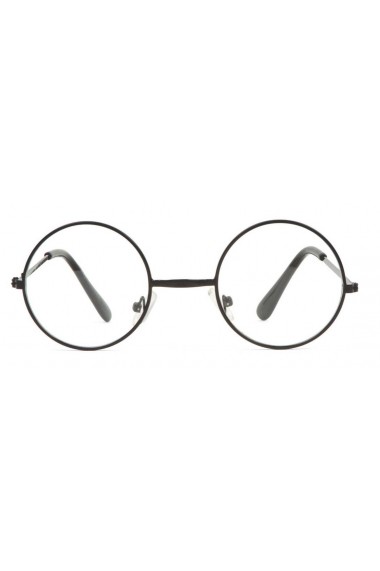 Ochelari de soare cu lentile transparente Harry Potter Rotund John Lennon Negru