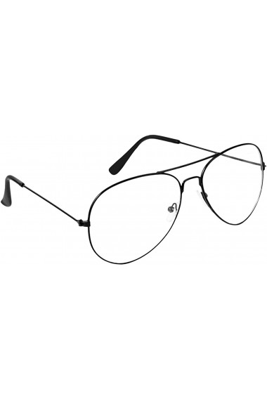 Ochelari de soare cu lentile transparente protectie UV400  Aviator Negru