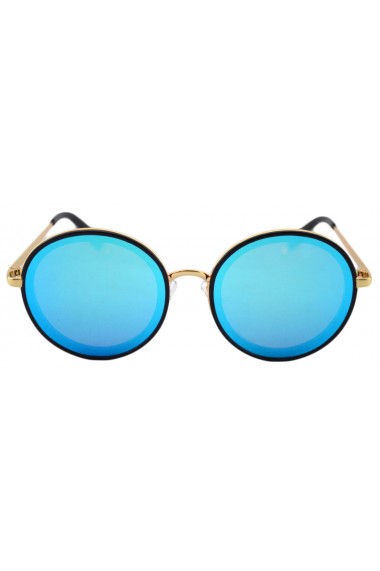 Ochelari de soare Rotunzi Bleu cu Auriu