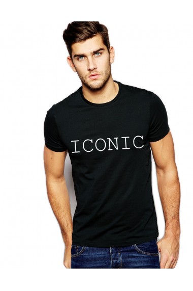 Tricou negru barbati - ICONIC