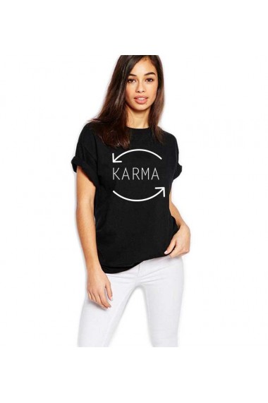 Tricou dama negru - Karma
