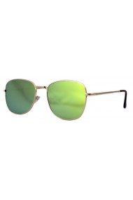 Ochelari de soare Aviator Oglinda Verde deschis cu reflexii - Auriu-