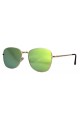 Ochelari de soare Aviator Oglinda Verde deschis cu reflexii - Auriu-