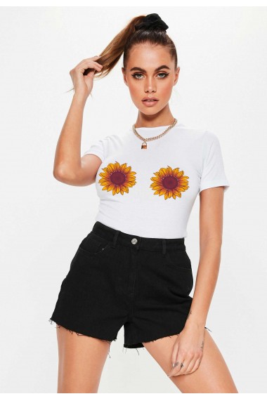 Tricou dama alb - Sunflower