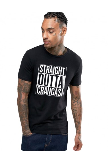Tricou negru barbati - Straight Outta Crangasi