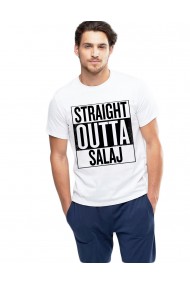 Tricou alb barbati - Straight Outta Salaj