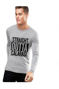 Bluza barbati gri cu text negru - Straight Outta Calarasi