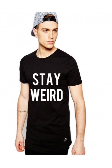 Tricou negru barbati - Stay Wired