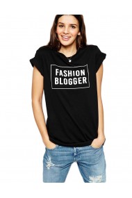 Tricou dama negru - Fashion Blogger