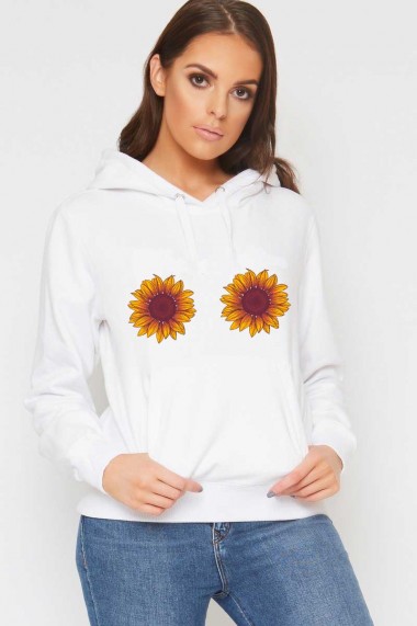 Hanorac dama alb - Sunflower