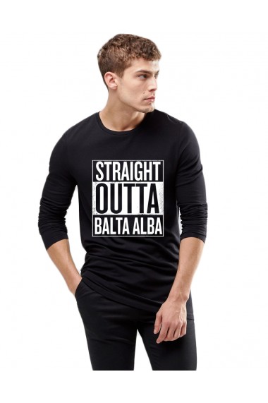 Bluza barbati neagra - Straight Outta Balta Alba
