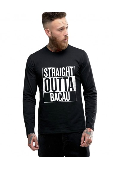 Bluza barbati neagra - Straight Outta Bacau