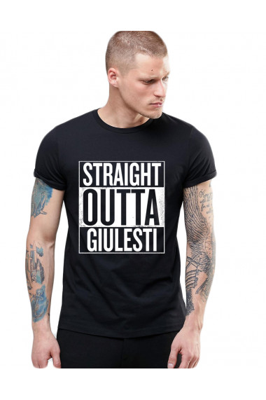 Tricou negru barbati - Straight Outta Giulesti