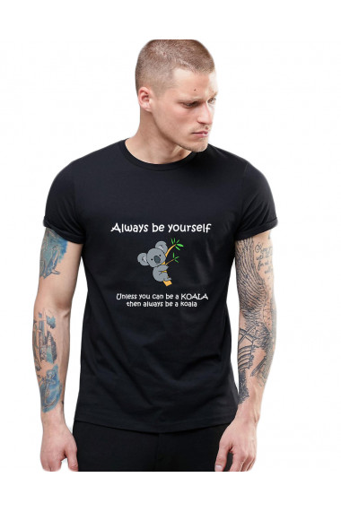 Tricou barbati negru Be yourself Koala