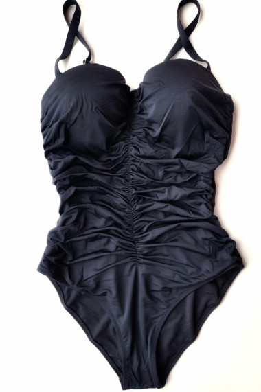 Costum de baie intreg modelator batal-marime mare negru