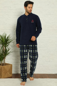 Pijama barbat material soft polar moale si calduros buzunare laterale Bluemarim