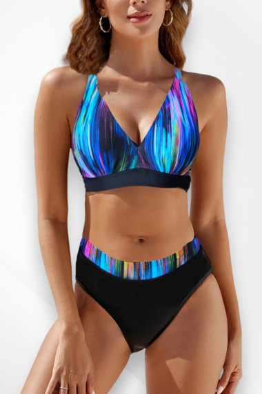 Costum de baie dama 2 piese marime mare multicolor Cuba