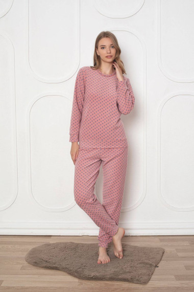 Pijama cocolino dama soft polar imprimeu modern corai 501