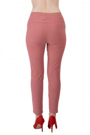 Pantaloni Jasmine Dama Cu Siret In Talie Roz