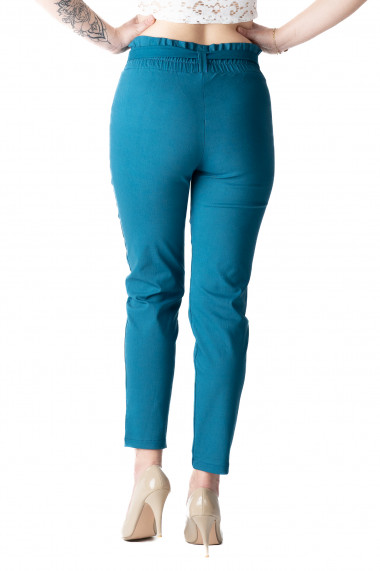 Pantaloni Dama Cu Cordon In Talie Albastru Dylan