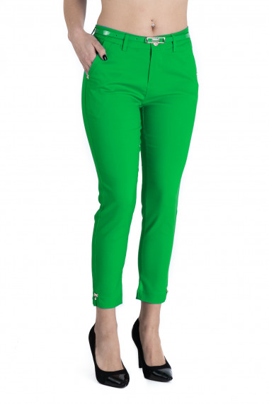 Pantaloni Alyssa Verde Eleganti Marime Mare