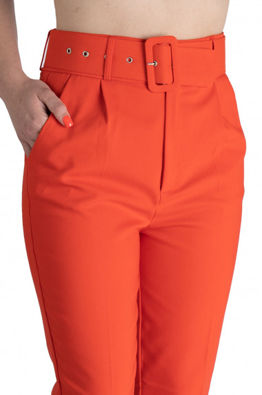 Pantaloni Dama Eleganti Portocaliu Carol Premium