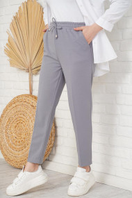 Pantaloni Dama Gabriella Cu Elastic In Talie Gri