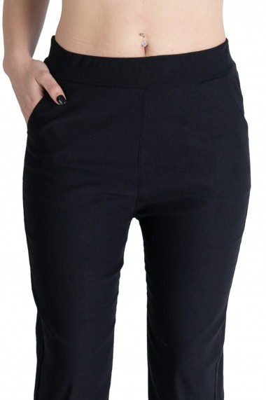 Pantaloni Rachel Marime Mare Dama Negru Trei Sferturi 3/4