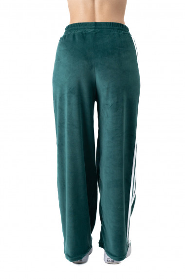 Pantaloni Trening Verde din Catifea Pufoasa Marime Mare Largi