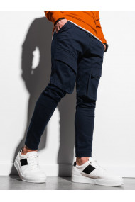 Pantaloni tip jogger barbati P999 - bleumarin
