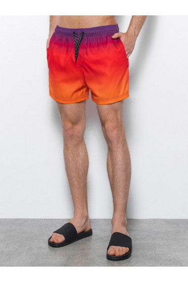 Pantaloni scurti de inot barbati W318 - portocaliu/violet