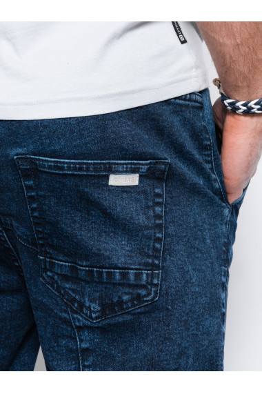 Pantaloni scurti din denim barbati - negru jeans W361