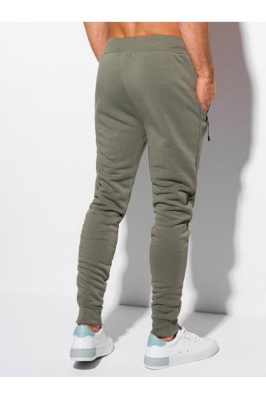 Pantaloni de trening barbati P1110 - verde-inchis