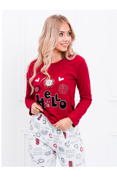 Pijamale dama ULR147 - rosu