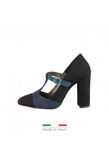 Pantofi cu toc Made in Italia GIORGIA NERO-BLU bleumarin