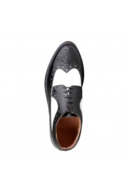 Pantofi Ana Lublin ELSA negru-alb din piele naturala