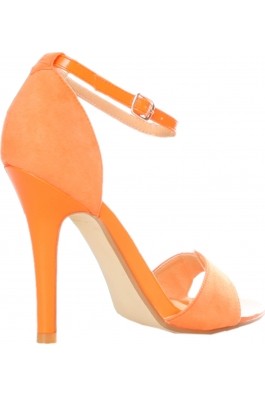 Sandale Ana Lublin oranj cu toc