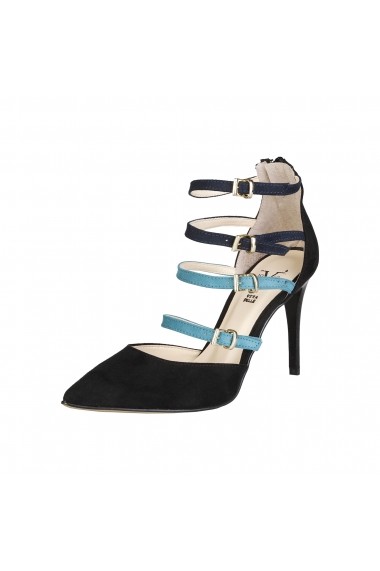 Pantofi cu toc Versace 1969 SELINE NERO-BLU-VERDE multicolor