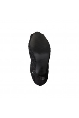 Sandale Jumex negre, decupate in fata