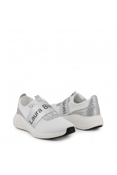 Pantofi sport Laura Biagiotti 5541_MESH_WHITE-SILVER