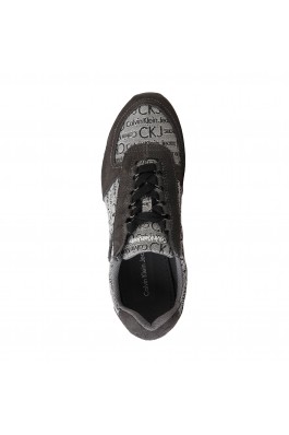 Pantofi sport Calvin Klein din material textil, cu imprimeu