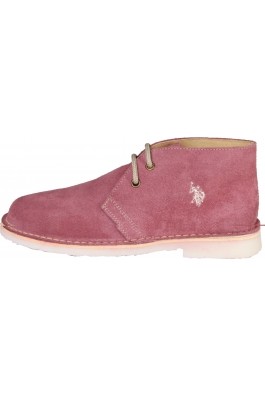 Pantofi U.S. Polo EVERW roz, din piele intoarsa