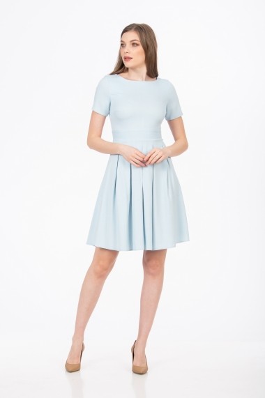 Rochie de zi mini Be You skater din in, Bleu