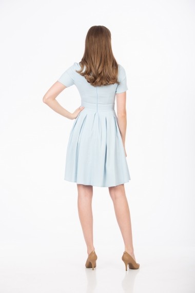 Rochie de zi mini Be You skater din in, Bleu