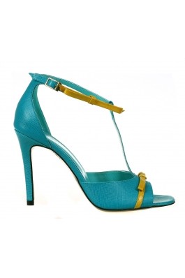 Sandale CONDUR by alexandru turquoise cu fundite