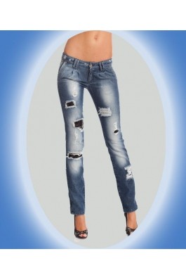 Jeansi skinny Escape Star Jeans cu fermoare laterale