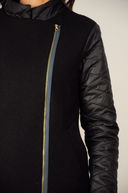 Palton RVL Fashion RVL Amulette neagra, din lana