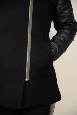 Palton RVL Fashion RVL Amulette neagra, din lana